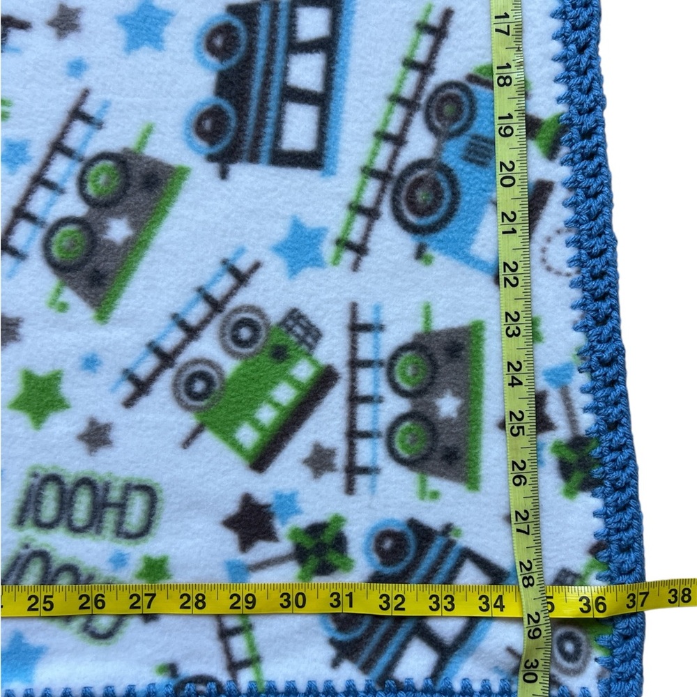Choo Choo Train Fleece Throw - Picture 3 of 4